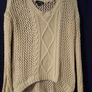 White Hi-Lo Sweater